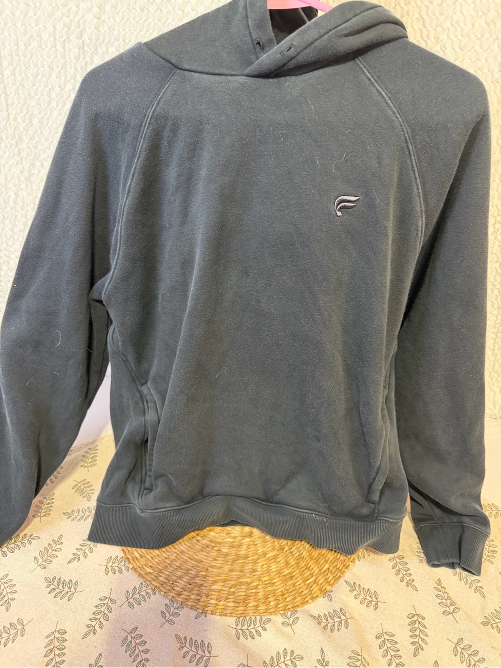 Men's Dark Green Hooded Sweater with Subtle Logo Fabletics